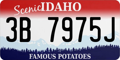 ID license plate 3B7975J