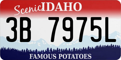 ID license plate 3B7975L