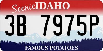ID license plate 3B7975P
