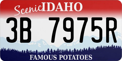 ID license plate 3B7975R