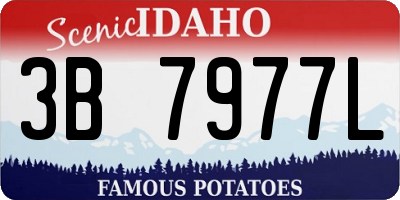 ID license plate 3B7977L