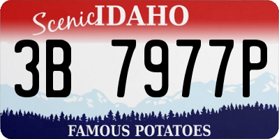 ID license plate 3B7977P