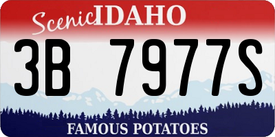 ID license plate 3B7977S