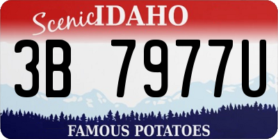 ID license plate 3B7977U