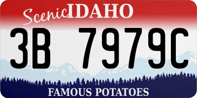 ID license plate 3B7979C