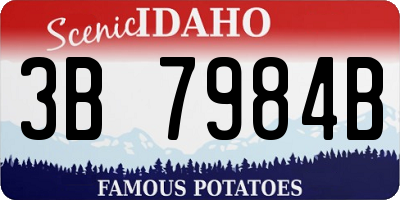 ID license plate 3B7984B