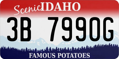 ID license plate 3B7990G