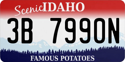 ID license plate 3B7990N