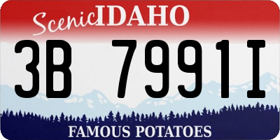 ID license plate 3B7991I