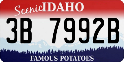 ID license plate 3B7992B