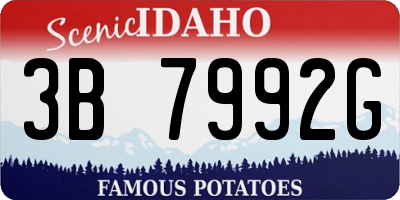 ID license plate 3B7992G