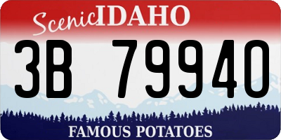 ID license plate 3B7994O