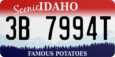 ID license plate 3B7994T