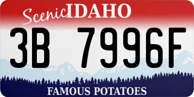 ID license plate 3B7996F