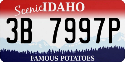ID license plate 3B7997P