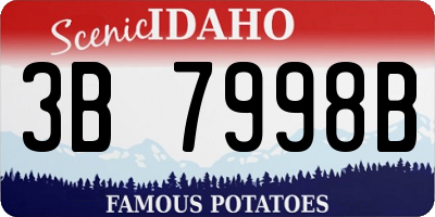 ID license plate 3B7998B