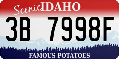 ID license plate 3B7998F