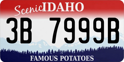 ID license plate 3B7999B