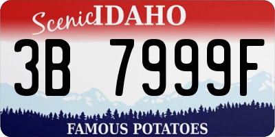 ID license plate 3B7999F