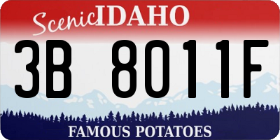 ID license plate 3B8011F