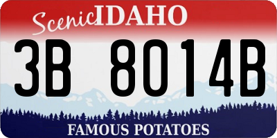 ID license plate 3B8014B