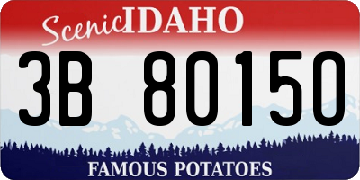 ID license plate 3B8015O