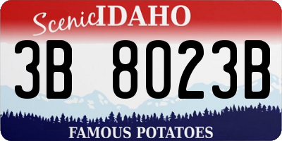 ID license plate 3B8023B
