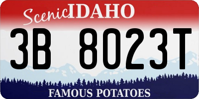ID license plate 3B8023T