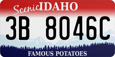 ID license plate 3B8046C