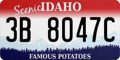 ID license plate 3B8047C