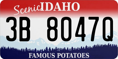 ID license plate 3B8047Q