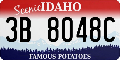 ID license plate 3B8048C