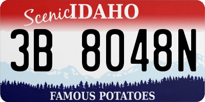 ID license plate 3B8048N