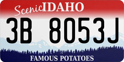 ID license plate 3B8053J