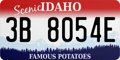 ID license plate 3B8054E
