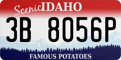 ID license plate 3B8056P