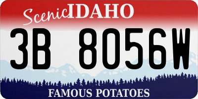 ID license plate 3B8056W