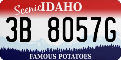 ID license plate 3B8057G