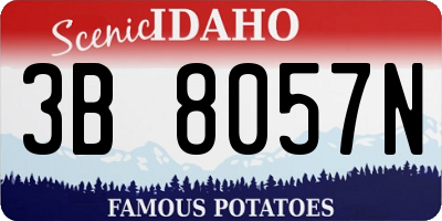 ID license plate 3B8057N