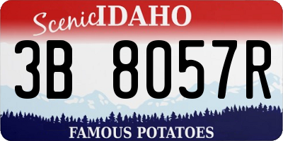 ID license plate 3B8057R