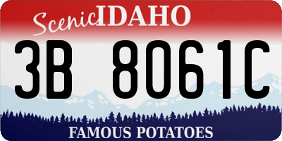 ID license plate 3B8061C
