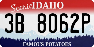 ID license plate 3B8062P
