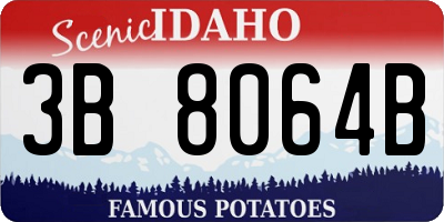 ID license plate 3B8064B