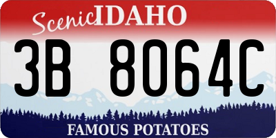 ID license plate 3B8064C