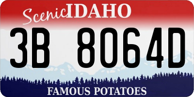 ID license plate 3B8064D