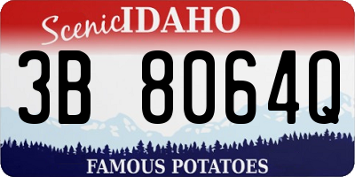 ID license plate 3B8064Q