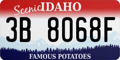 ID license plate 3B8068F