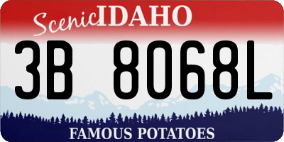 ID license plate 3B8068L