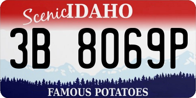 ID license plate 3B8069P