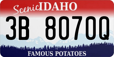 ID license plate 3B8070Q